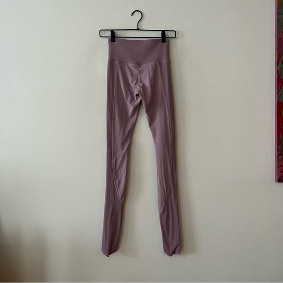 Athleta Barre Rib Powervita High Rise Tights in Mauve - Picture 6 of 9